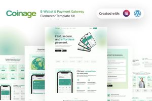 Coinage – E-Wallet & Payment Gateway Elementor Pro Template Kit