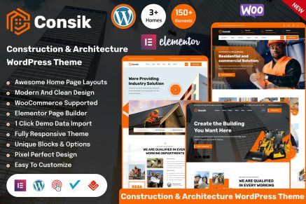 Consik- Construction Service 1.0.2 WordPress Theme