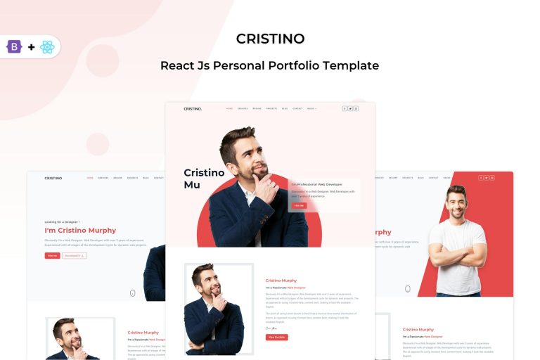 Cristino – React Js Personal Portfolio Template