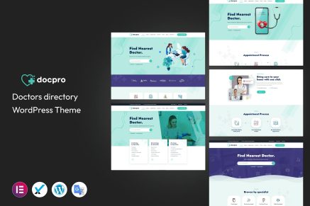 Docpro- Doctors directory 1.0.1 WordPress Theme
