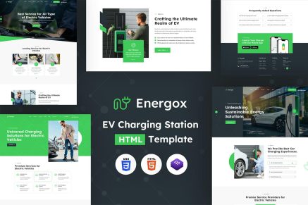 Energox | EV Charging Station HTML Template
