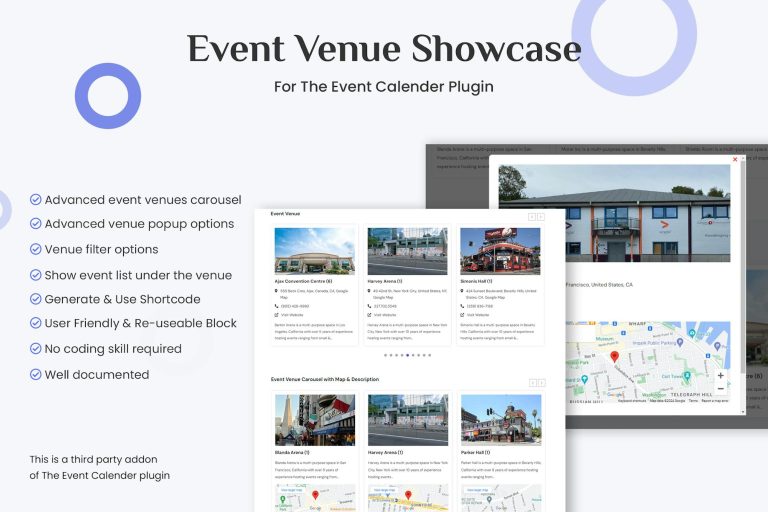 Event Venue Showcase for The Event Calendar