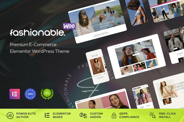 Fashionable – Clothing & Apparel WooCommerce WordPress Theme
