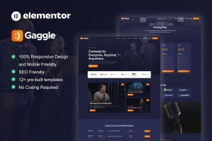 Gaggle – Comedian & Entertainment Show Elementor Pro Template Kit