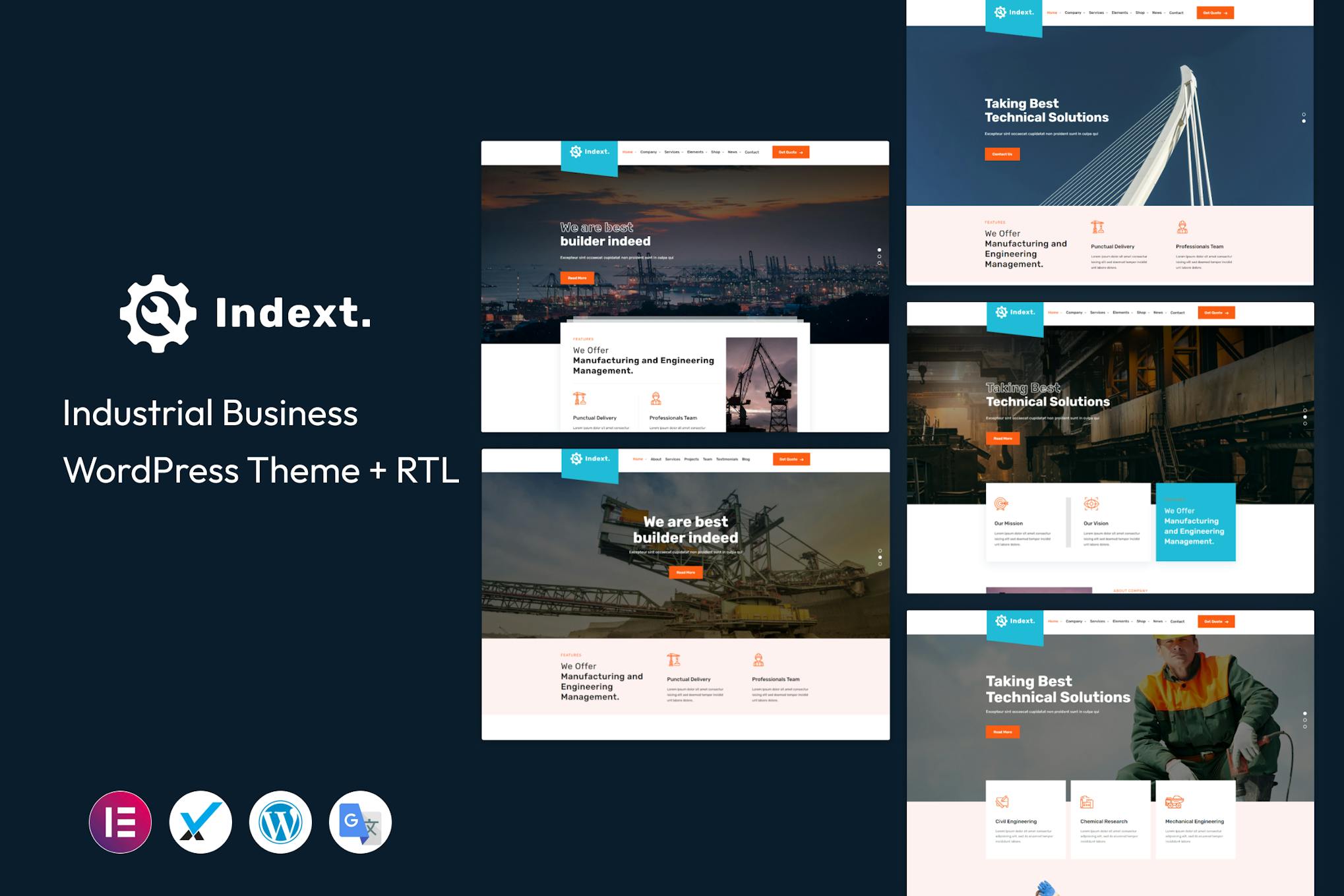 Indext- Industrial Business 2.3 WordPress Theme