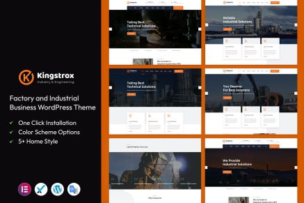 Kingstrox- Factory and Industrial 1.0.0 WordPress Theme