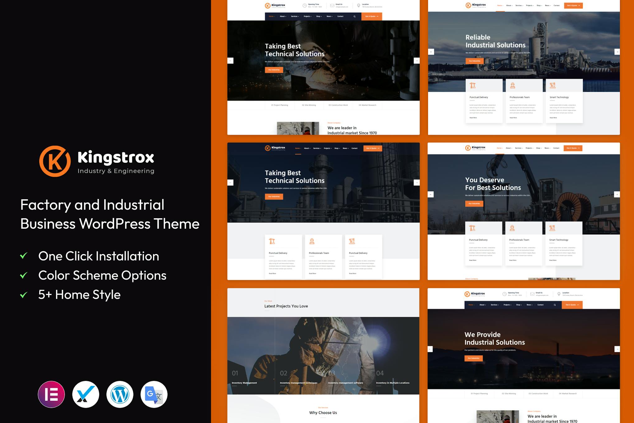 Kingstrox- Factory and Industrial 1.0.0 WordPress Theme