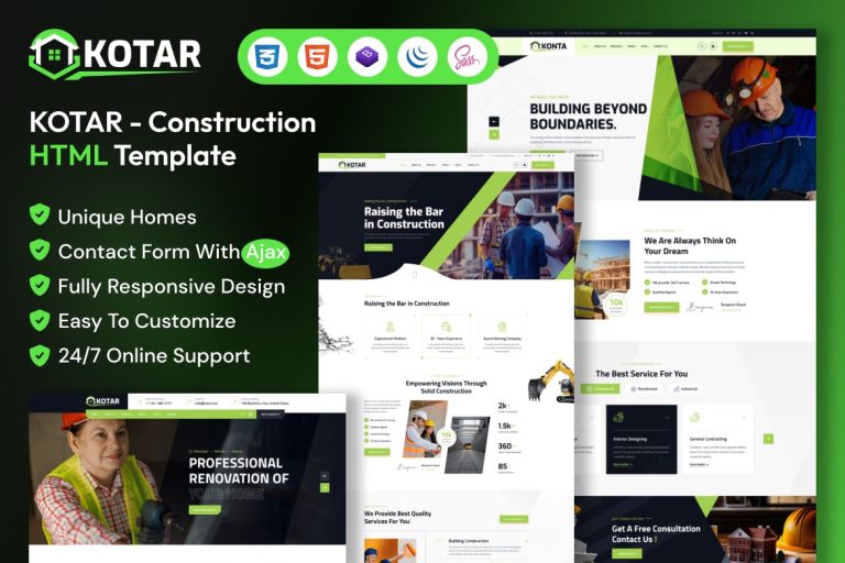 Kotar – Construction Company HTML Template