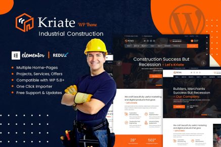 Kriate- Industrial Construction 1.2.7 WordPress Theme