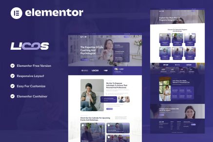 Licos - Life Coach & Psychologist Services Elementor Template Kit