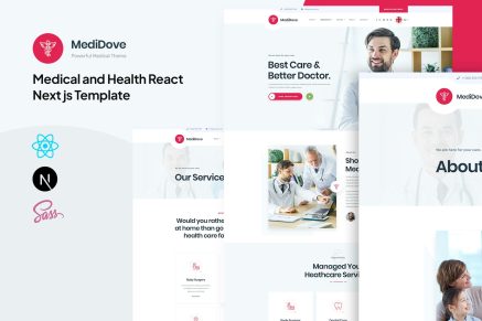 MediDove – Medical and Health React Next js