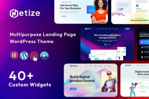 Metize – Landing Page WordPress Theme