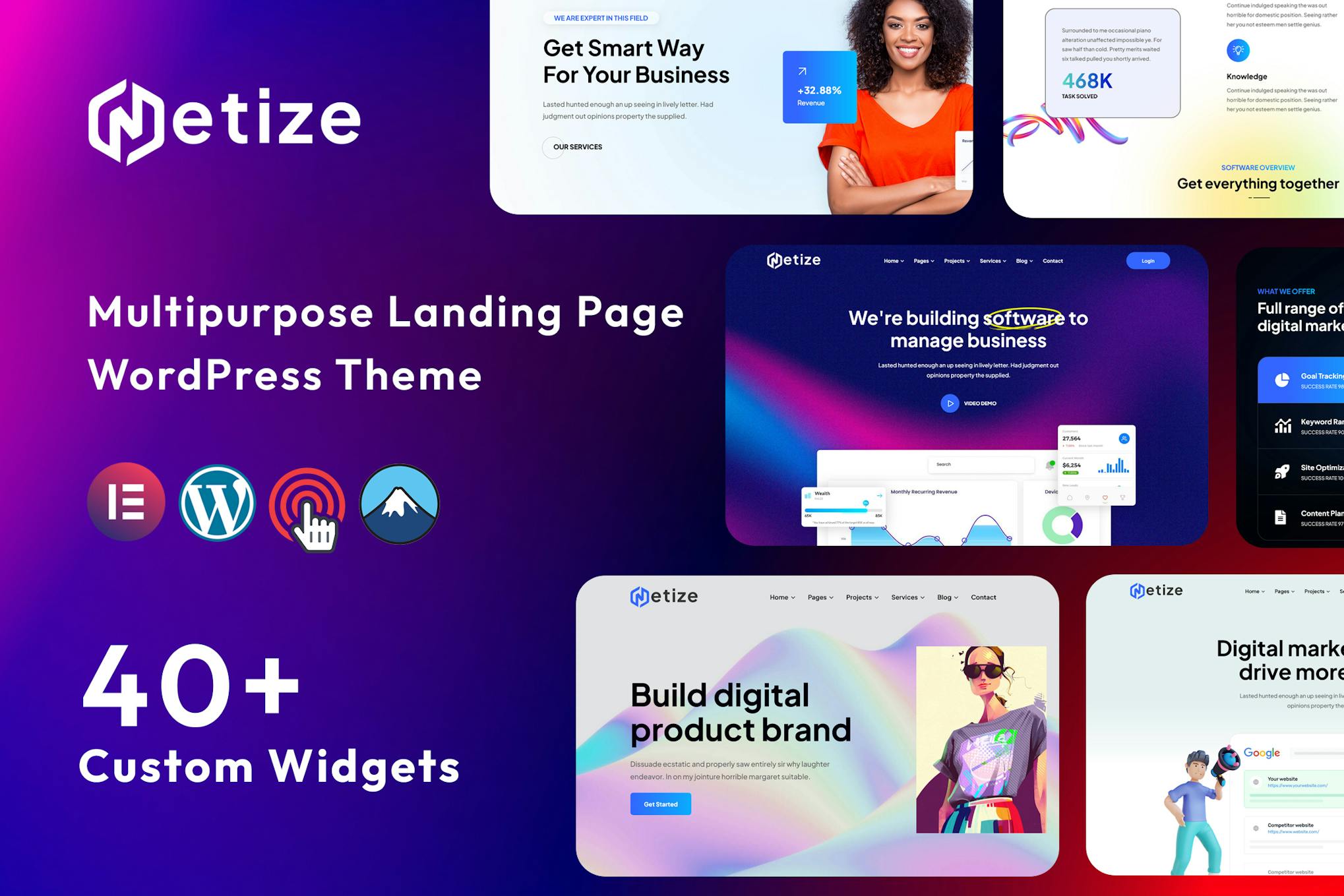 Metize- Landing Page 1.0 WordPress Theme