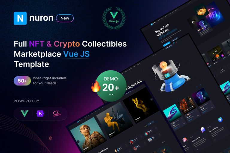 Nuron – NFT Vue JS Template