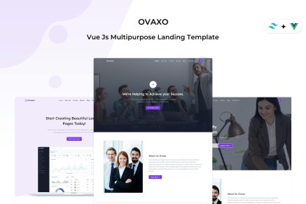 Ovaxo - Vue js Multipurpose Landing Template