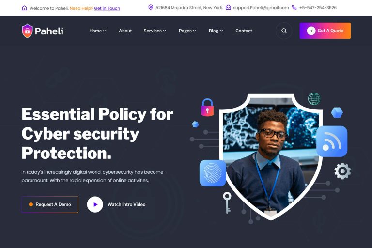 Paheli – Cyber Security React Template