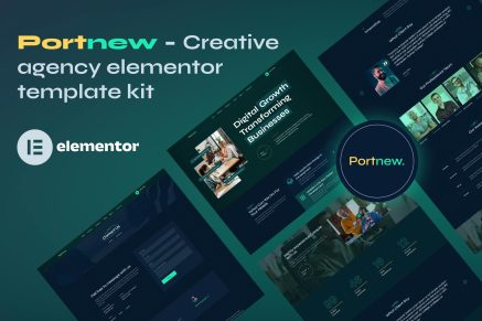 Portnew - Creative Agency Elementor Template Kit 1.0