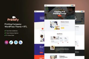 Printify – Printing Company WordPress Theme