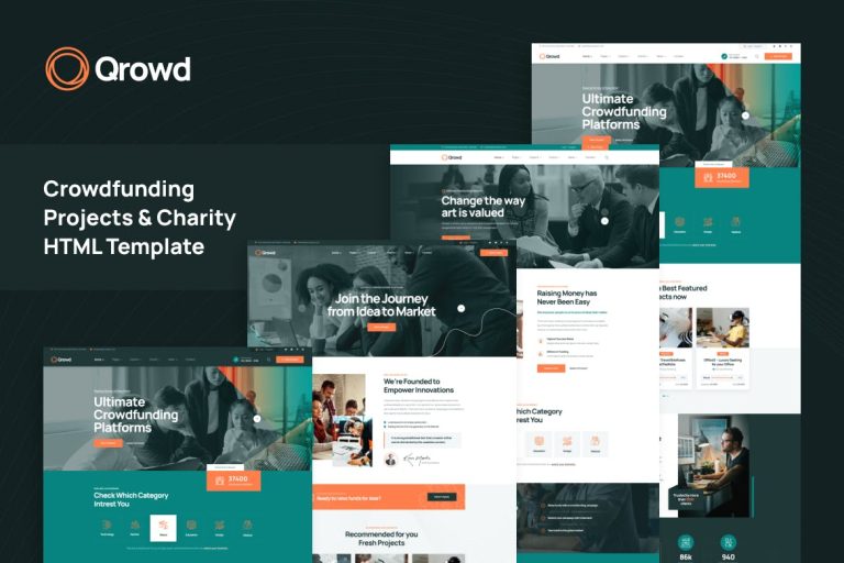 Qrowd – Crowdfunding Projects & Charity HTML Templ