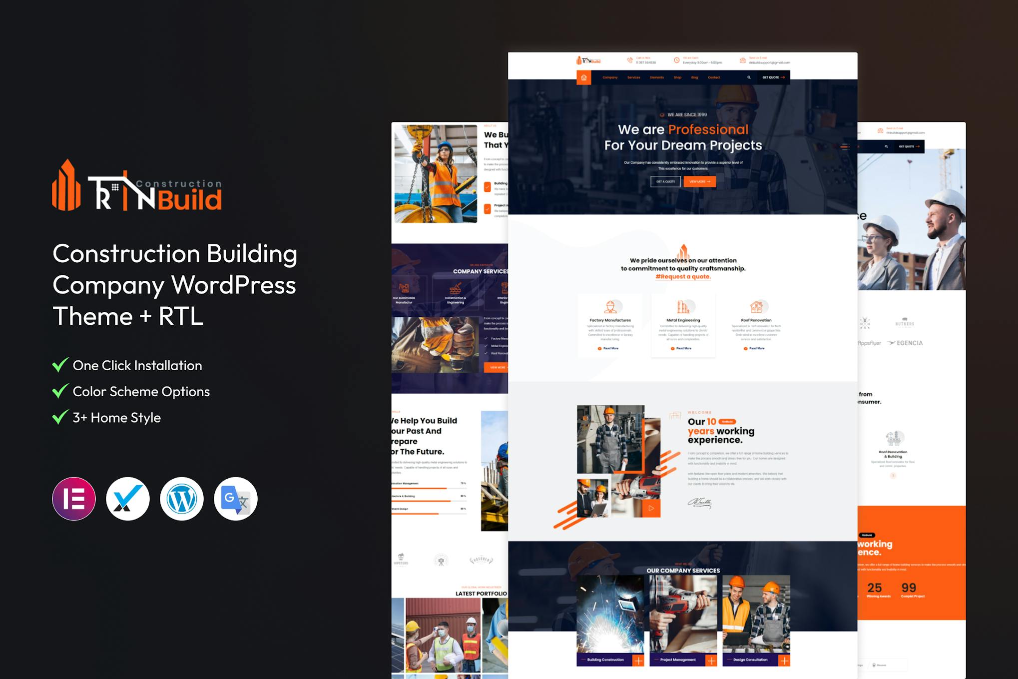 RinBuild- Construction Company 3.0.0 WordPress Theme