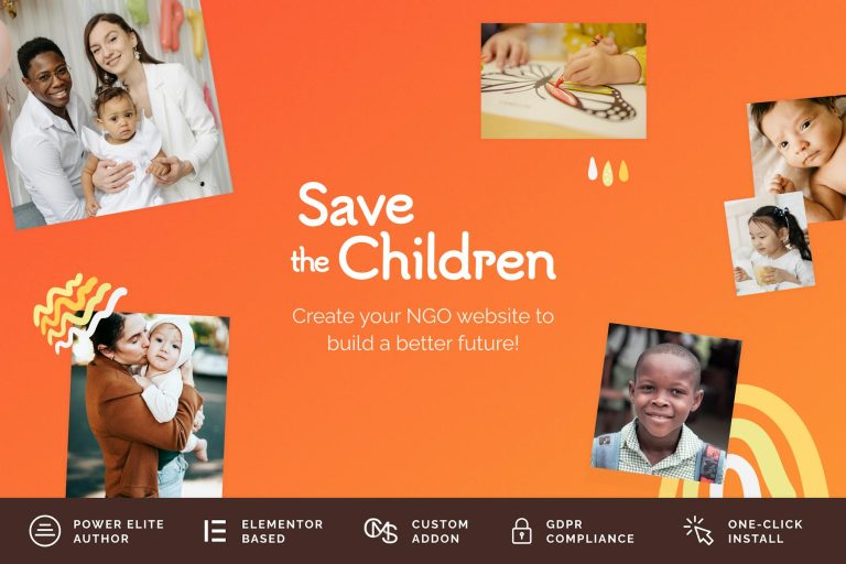 Save the Children – Charity WordPress Theme