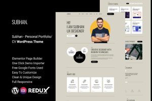 Subhan – Personal Portfolio/CV WordPress Theme
