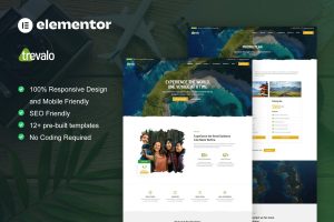 Trevalo – Travel & Tour Agency Elementor Pro Template Kit