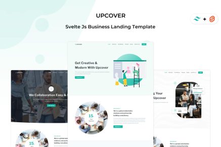 Upcover - Svelte Js Business Landing Page Template