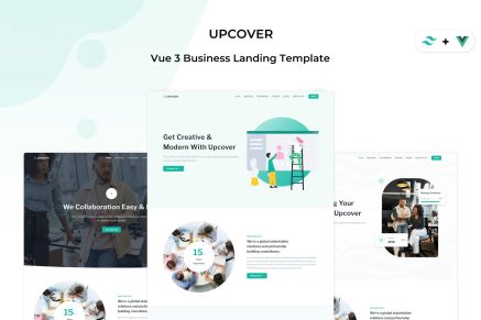 Upcover - Vue Js Business Landing Page Template