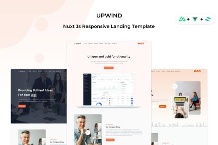 Upwind - Nuxt Js Landing Page Template