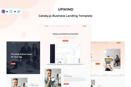 Upwind - React Gatsby Landing Page Template