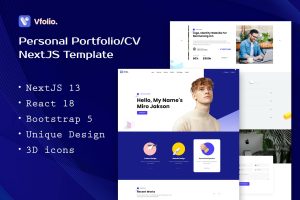 Vfolio- Personal Portfolio/CV HTML Template