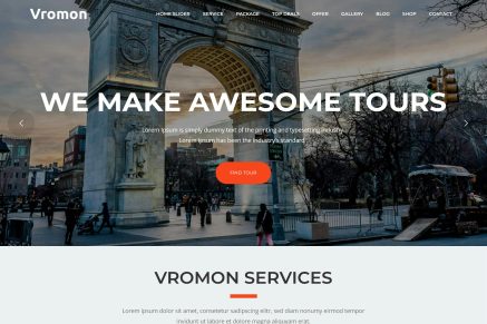 Vromon- Tour & Travel Agency 2.1 WordPress Theme