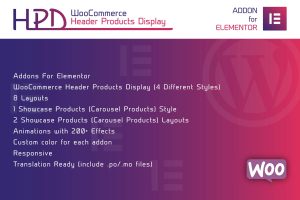 WooCommerce Header Products Display for Elementor