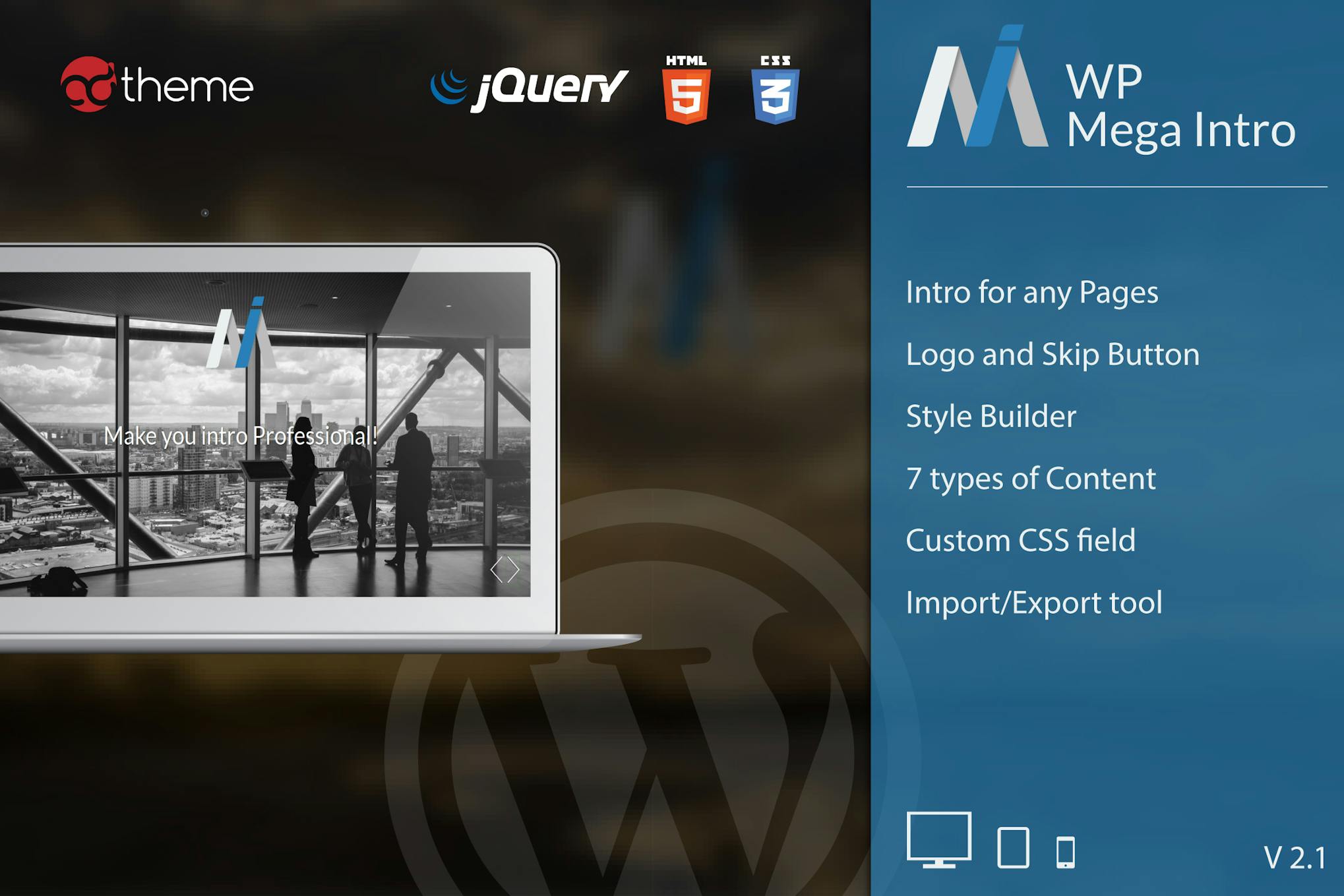WP Mega Intro - Amazing Intro Pages for WP 3.0