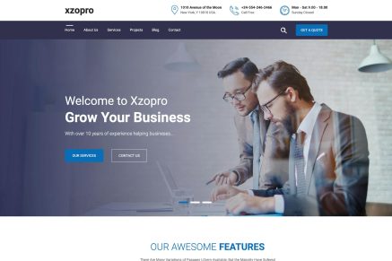 Xzopro - Finance And Business 1.1.8 WordPress Theme