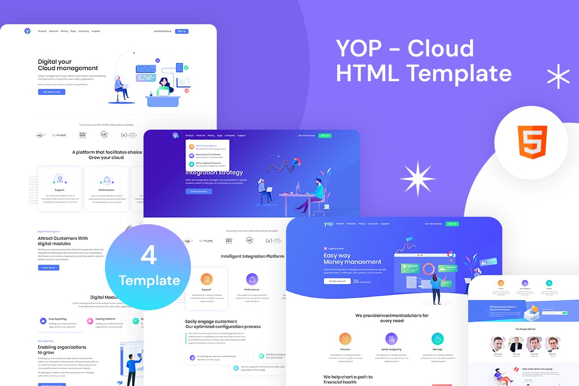 YOP - Cloud & IT HTML Template