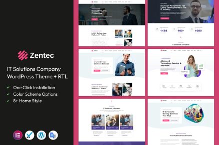 Zentec- IT Solutions Company 2.2 WordPress Theme