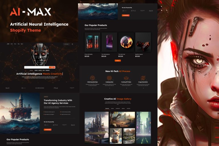 AI Max – AI Games & Tools Store Shopify Theme