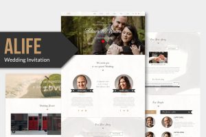 Alife – Wedding Invitation HTML Template RS