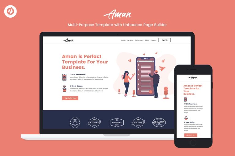 Aman — Multipurpose Landing Page Template
