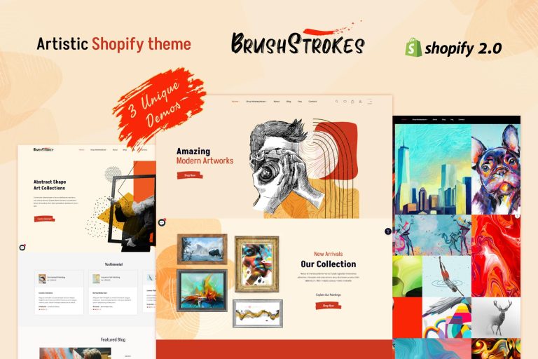 BrushStrokes – Shopify Crafts, Handmade Art Store