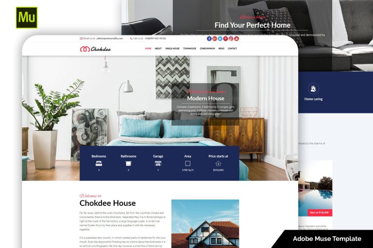 Chokdee – Responsive Real Estate Muse Template
