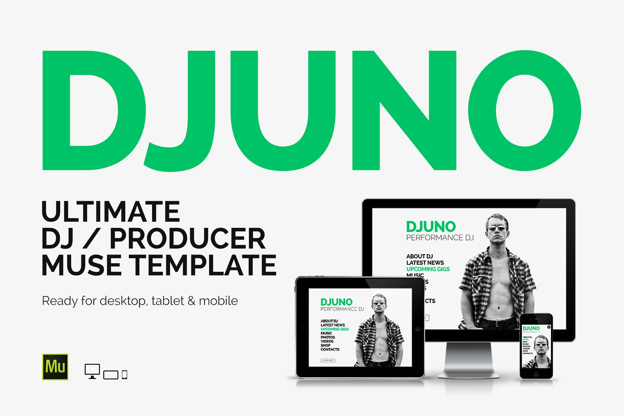 DJuno- DJ / Producer Website Muse Template