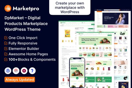 DpMarket- Digital Marketplace Multi-Vendor 1.0.1 WordPress Theme