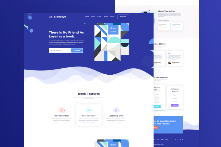 Ebookyo – Ebook Unbounce Landing Page Template
