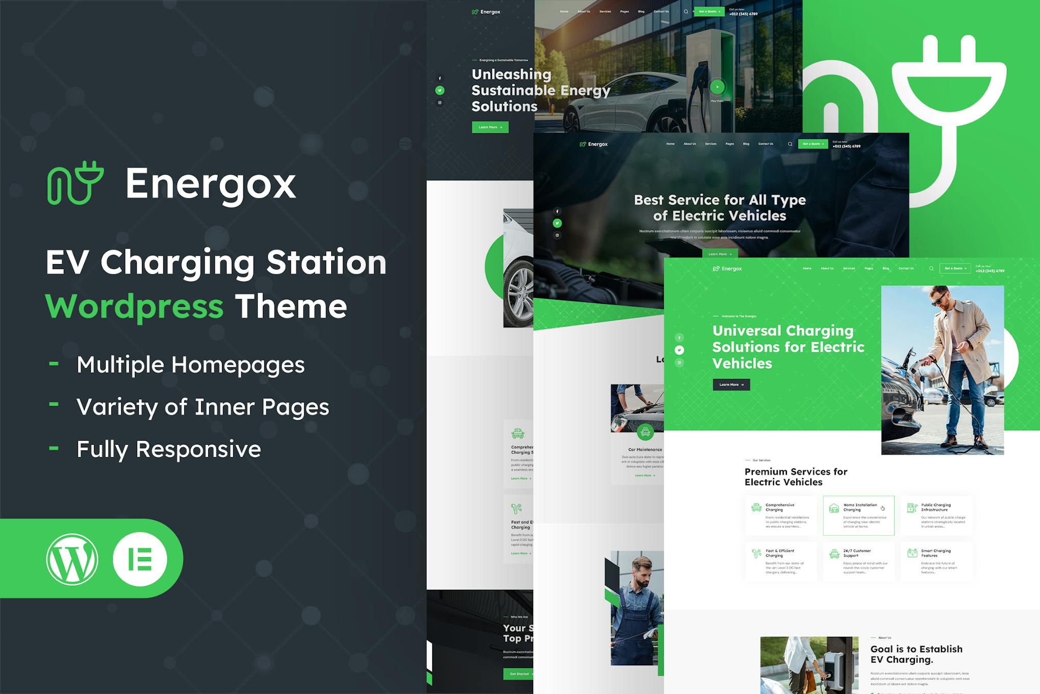 Energox- EV Charging Station 1.2 WordPress Theme