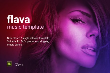 Flava- Music album / single promo site Template