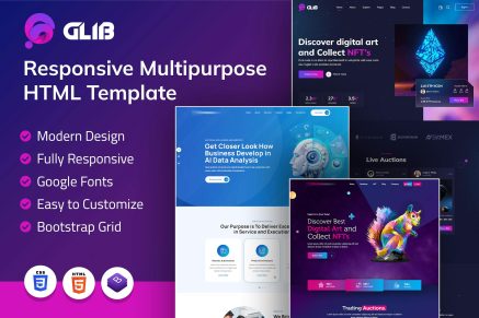 Glib | Responsive Multipurpose HTML Template