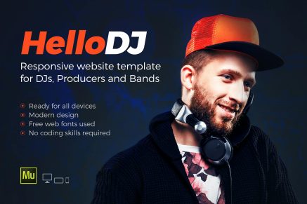 HelloDJ- One Page Site Template for DJ and Producer